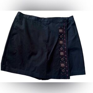 White Stag Black Mini Skort with Embroidery